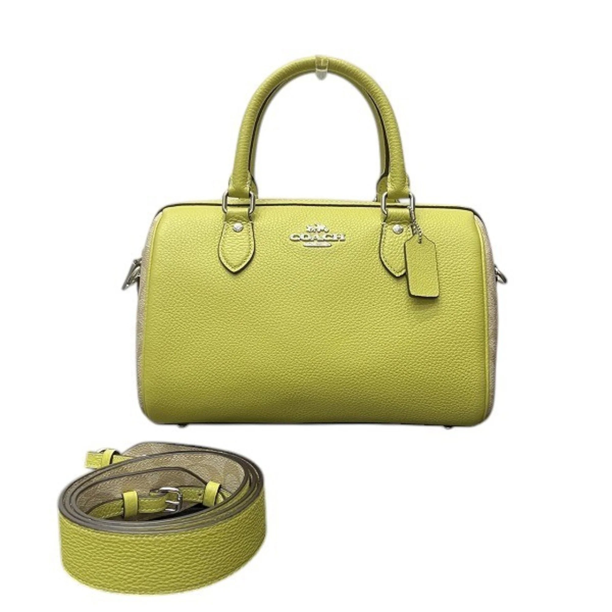 Coach Lemon yellow Pvc Leather Handbag Shoulder Bag (Pre-Owned) | Shop Simon