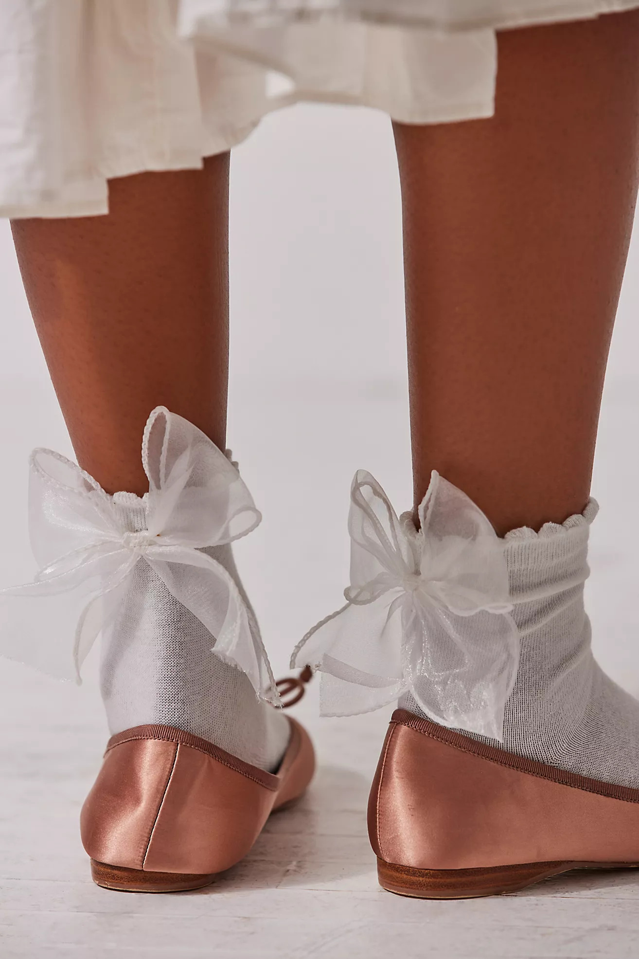 Bordeaux Bow Socks | Free People (Global - UK&FR Excluded)