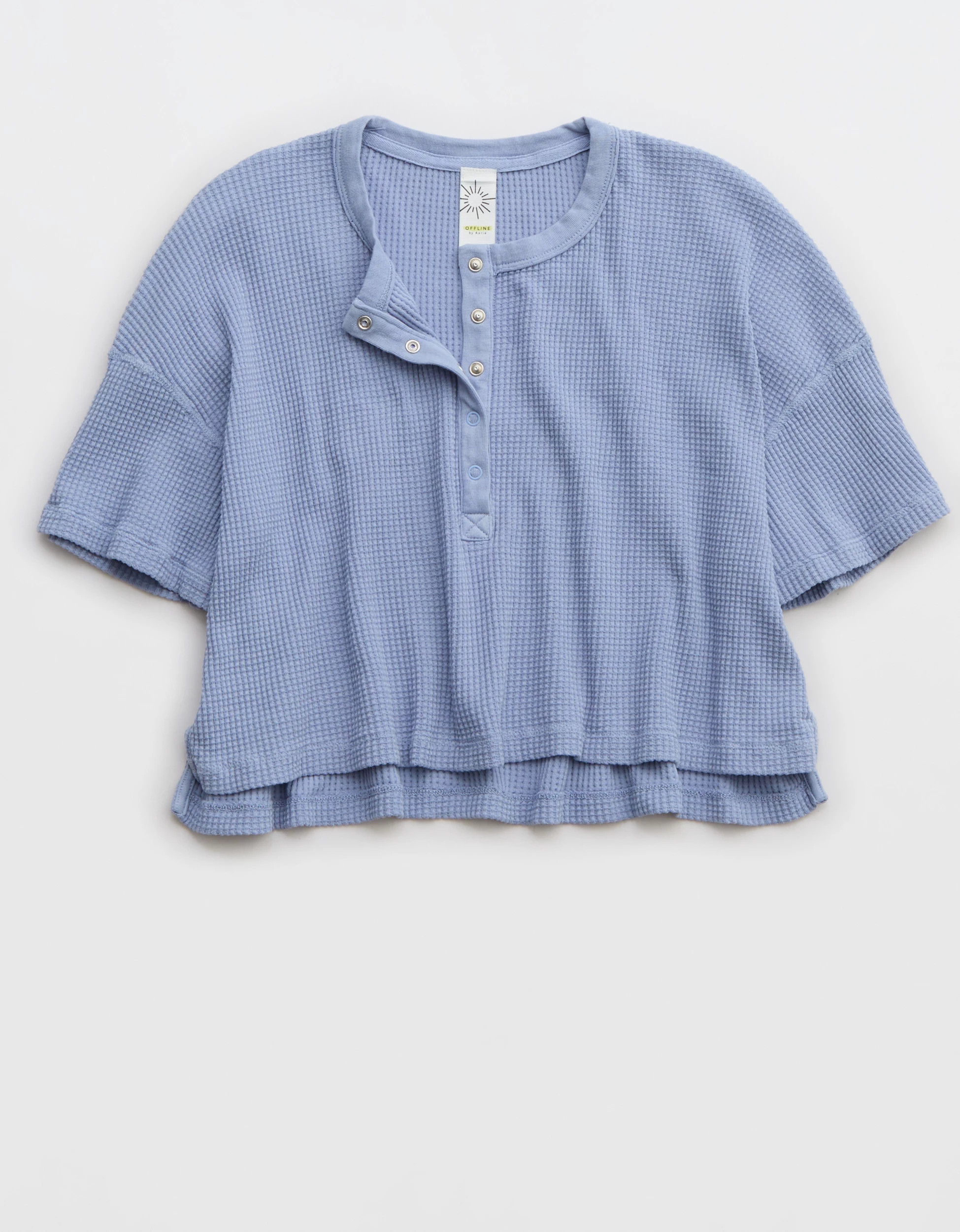 OFFLINE By Aerie Wow! Waffle Short Sleeve Henley T-Shirt | Aerie