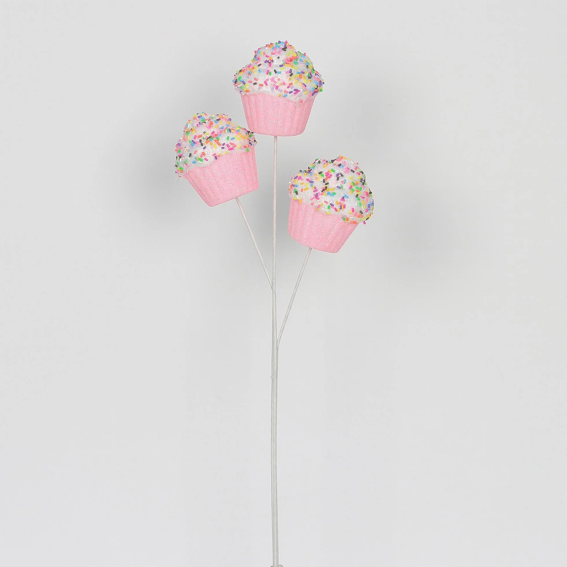 Foam Cupcakes Christmas Pick, Pink, 18 in, by Holiday Time | Walmart (US)