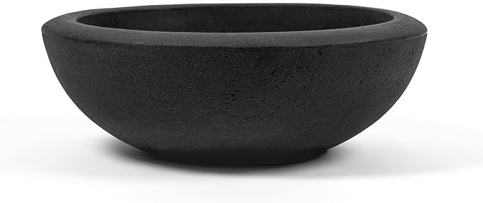 ARBORA 21" Santorini Bowl Polyresin Indoor and Outdoor Planter with Classic Black Finish - Durabl... | Amazon (US)
