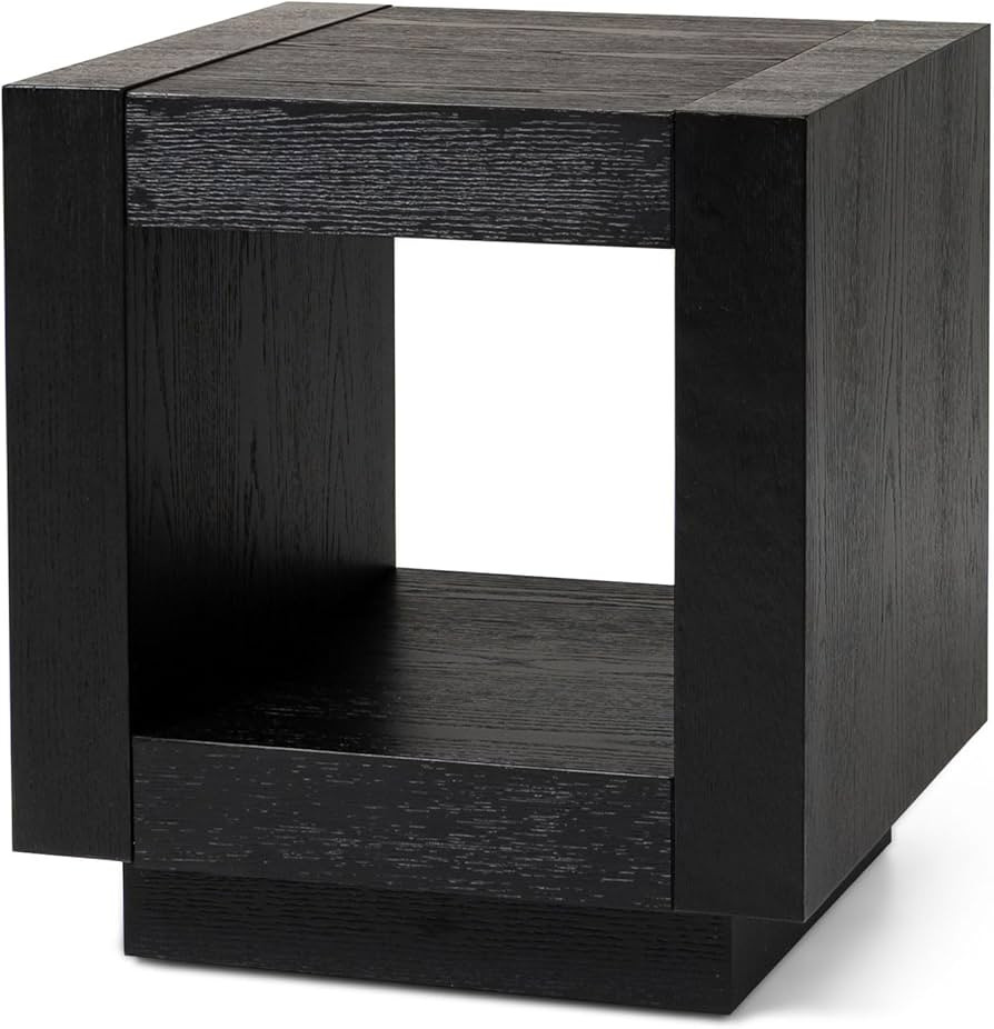 Maven Lane Artemis Contemporary Wooden Side Table in Refined Black Finish | Amazon (US)