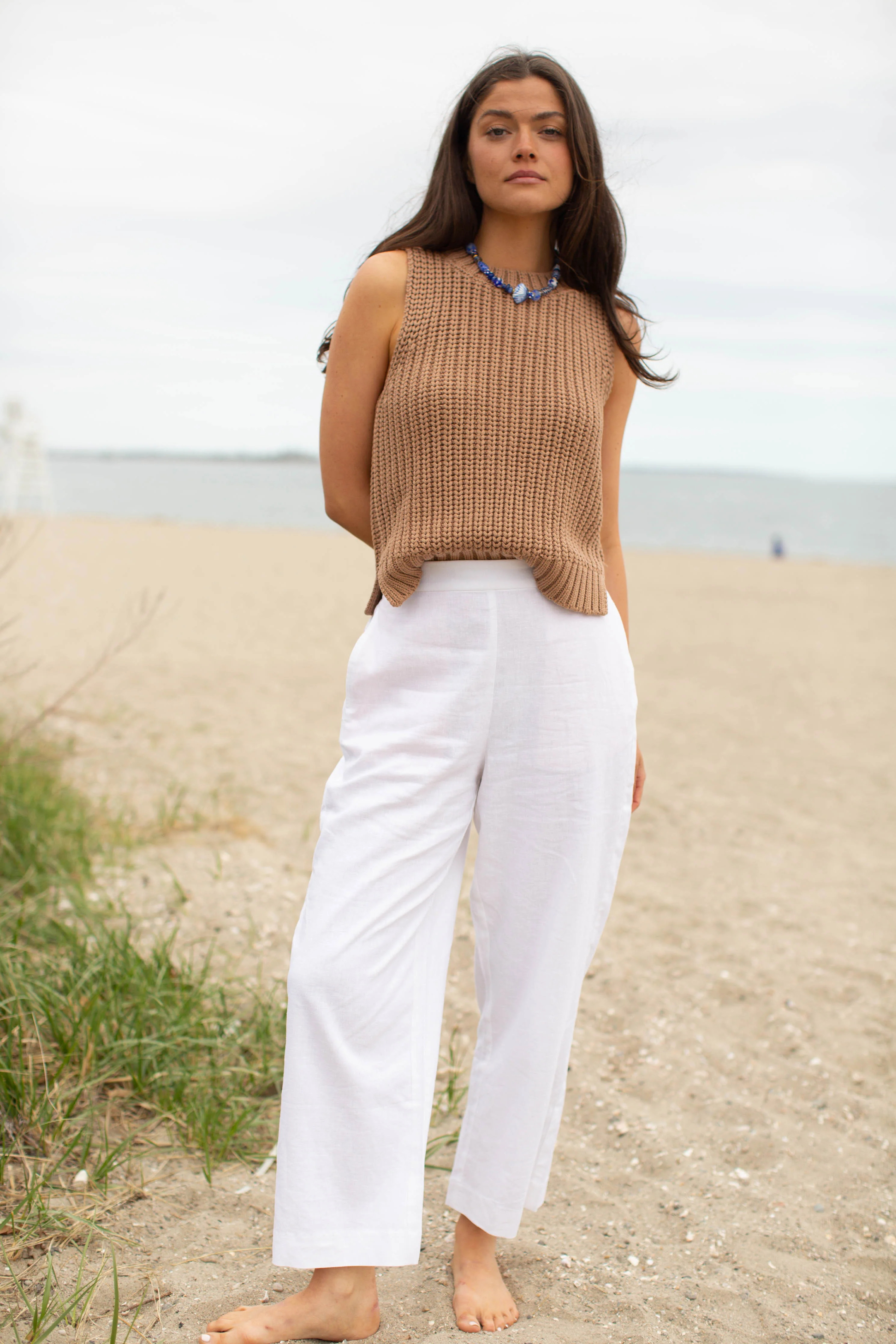 Beach Vest - Camel SALE | Marea