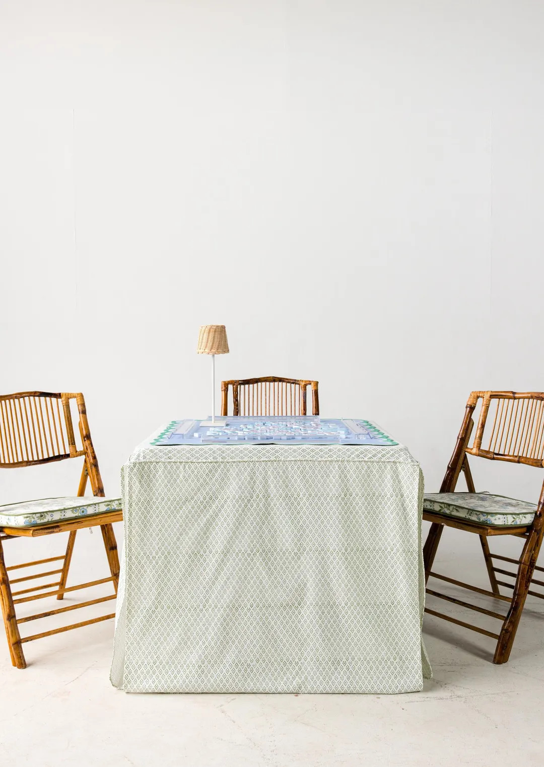 Full Length Mahjong Card Tablecloth: Dottie in Green | Etsy (US)