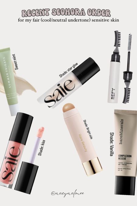 Sephora makeup favorites, trending makeup, viral makeup, fair skin makeup, sensitive skin makeup 