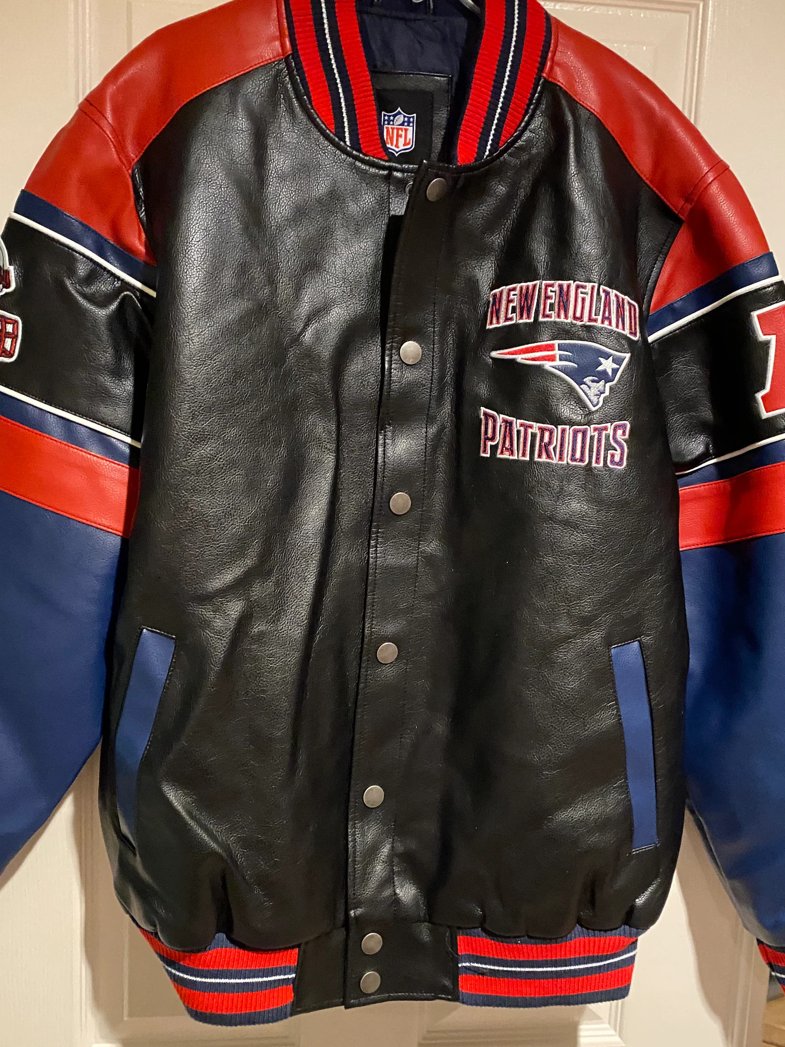 New England Patriots Official NFL Football Faux Leather Material New Button Down XL - Etsy | Etsy (US)