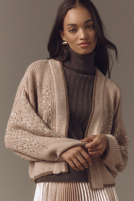 Bl-nk Sequin-Embellished Cardigan Sweater | Anthropologie (US)