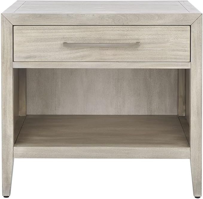 SAFAVIEH Light Grey Shelf (Fully Assembled) Couture Home Collection Ariella 1-Drawer Wood Nightst... | Amazon (US)