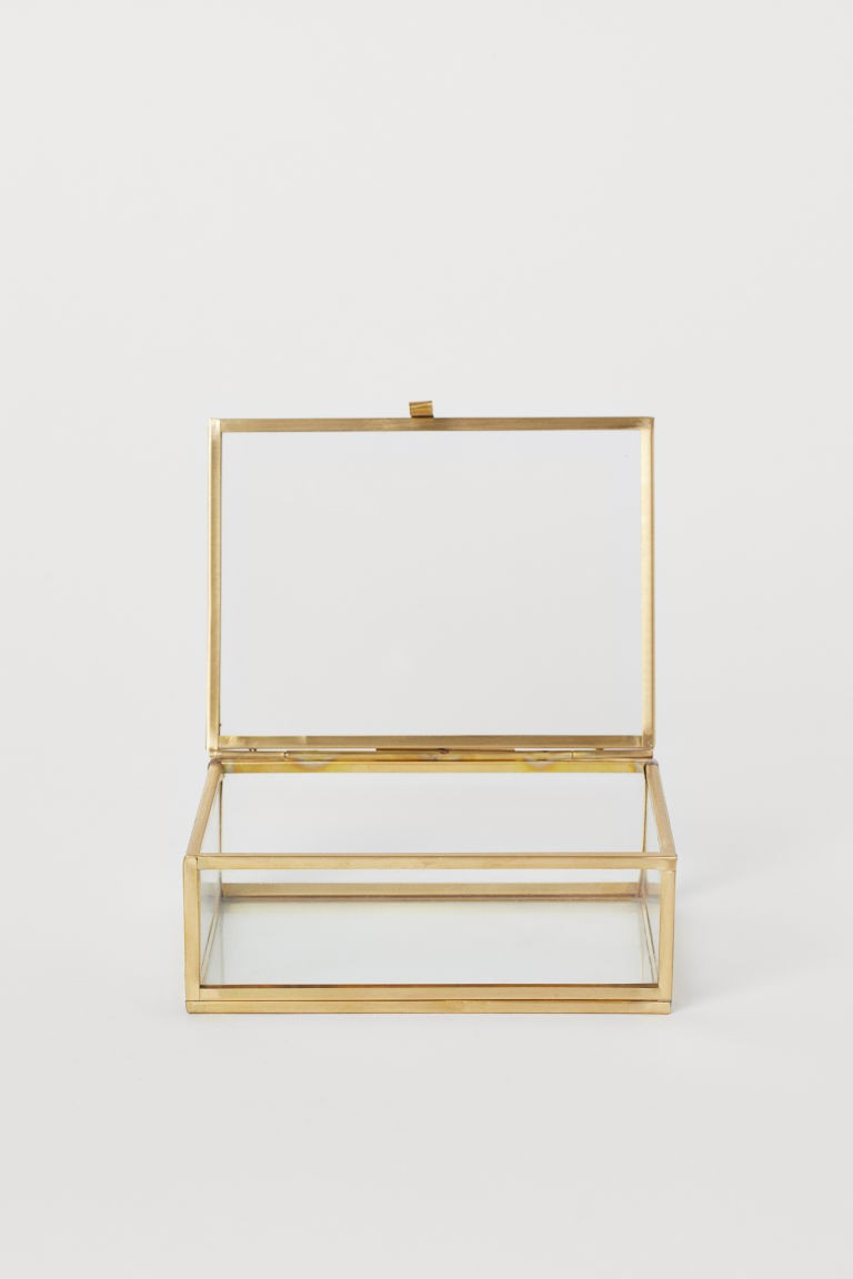H & M - Clear Glass Box - Gold | H&M (US + CA)