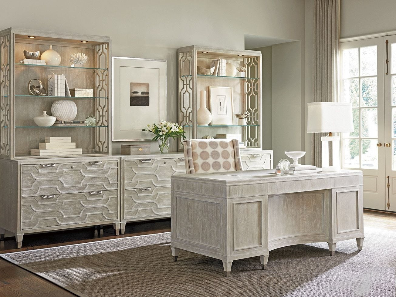 Greystone Pearl Aspen Avery Home Office Set | 1stopbedrooms