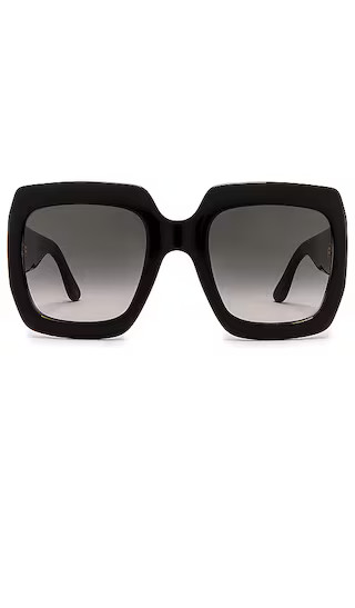Pop Web Square Sunglasses in Black & Grey | Revolve Clothing (Global)