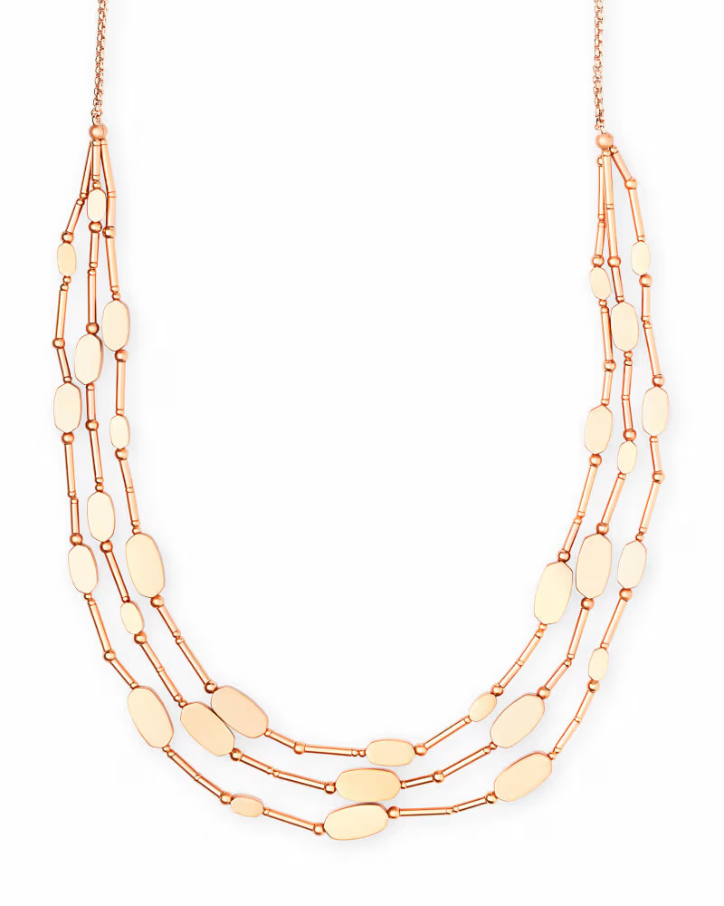 Channing Multi Strand Necklace in Rose Gold | Kendra Scott