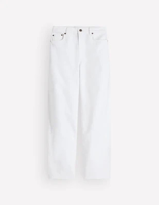 Barrel Leg Jeans-White | Boden (US)
