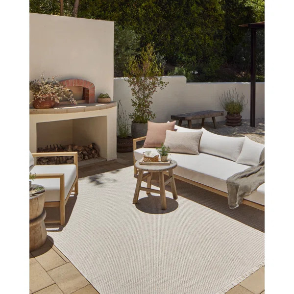 Amber Lewis x Loloi Malibu Ivory / Dove Indoor / Outdoor Area Rug | Wayfair North America