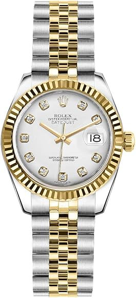 Rolex Lady-Datejust 26 White Diamond Jubilee Bracelet Watch 179173 | Amazon (US)