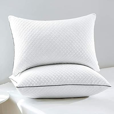 GOHOME Bed Pillows for Sleeping, King Pillows Set of 2 with Velvet Fabric and Down Alternative Fi... | Amazon (US)
