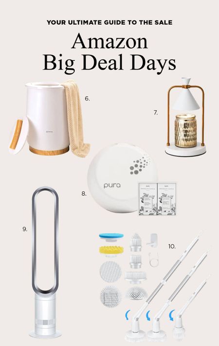 Items for my home on sale at the Amazon Big Deal Days sale: towel warmer for the at home spa day, pura smart home fragrance device, Dyson cooking fan and air purifier, candle warmer (enjoy the candle scent without burning it), and the electric shower scrubber! #amazonprime #amazon #founditonamazon #bigdeals2023 #amazonmusthaves #amazonhome #amazonfinds 

#LTKover40 #LTKhome #LTKxPrime