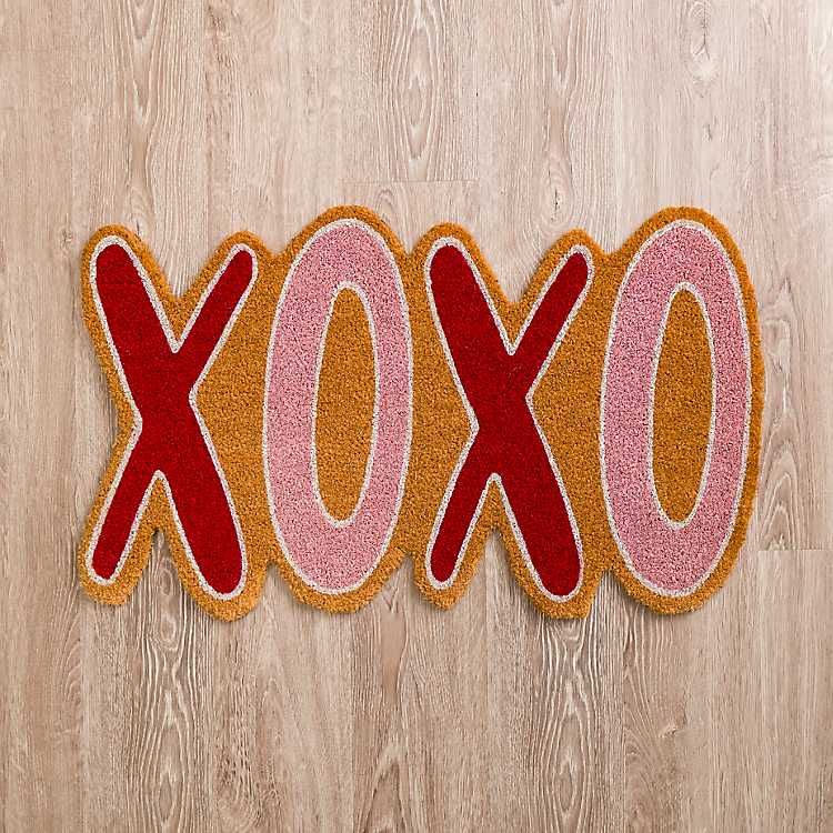 New! Pink & Red XOXO Coir Doormat | Kirkland's Home