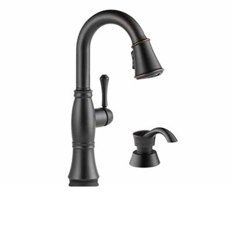 Delta 9997T-DST-SD Cassidy Pull-Down Bar/Prep Faucet with On/Off Touch Activatio Venetian Bronze Fau | Build.com, Inc.