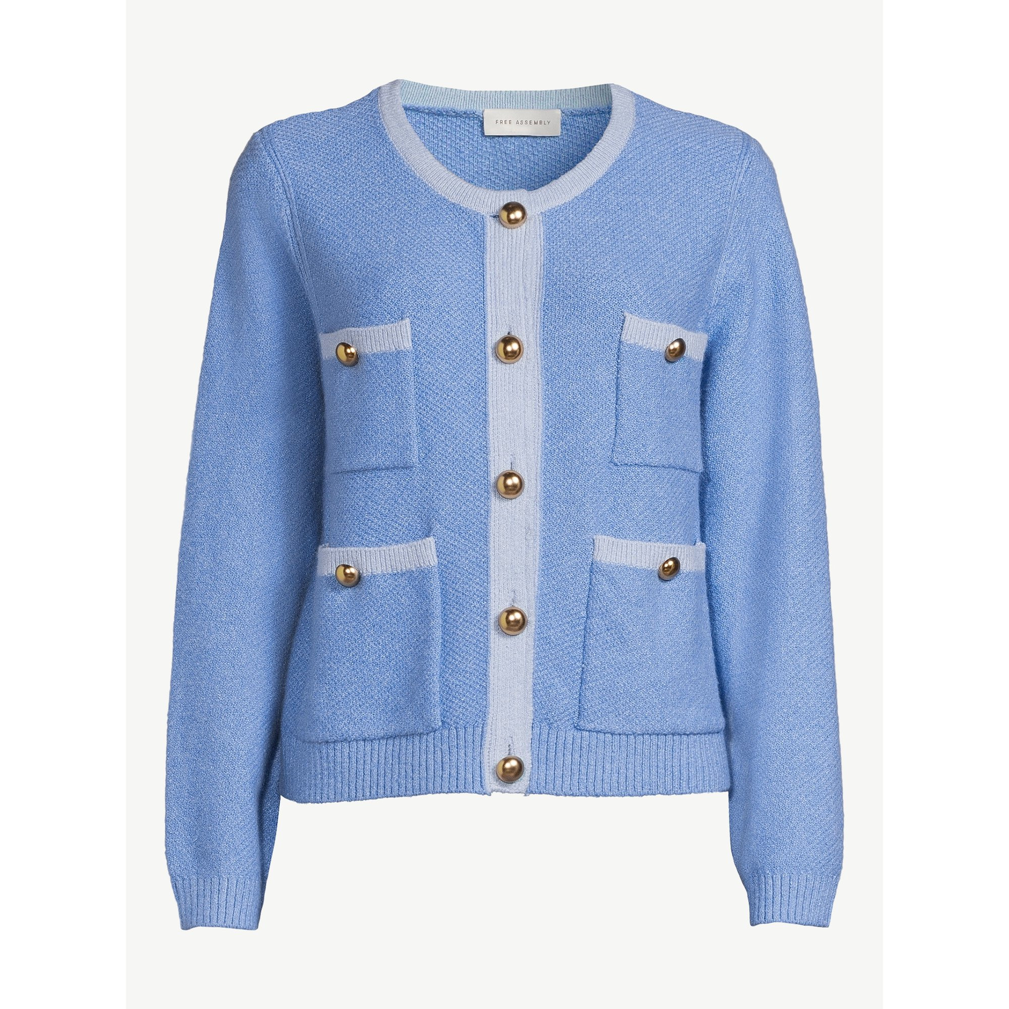 Free Assembly Women's Patch Pocket Cardigan Sweater, Midweight, Sizes XS-XXL | Walmart (US)