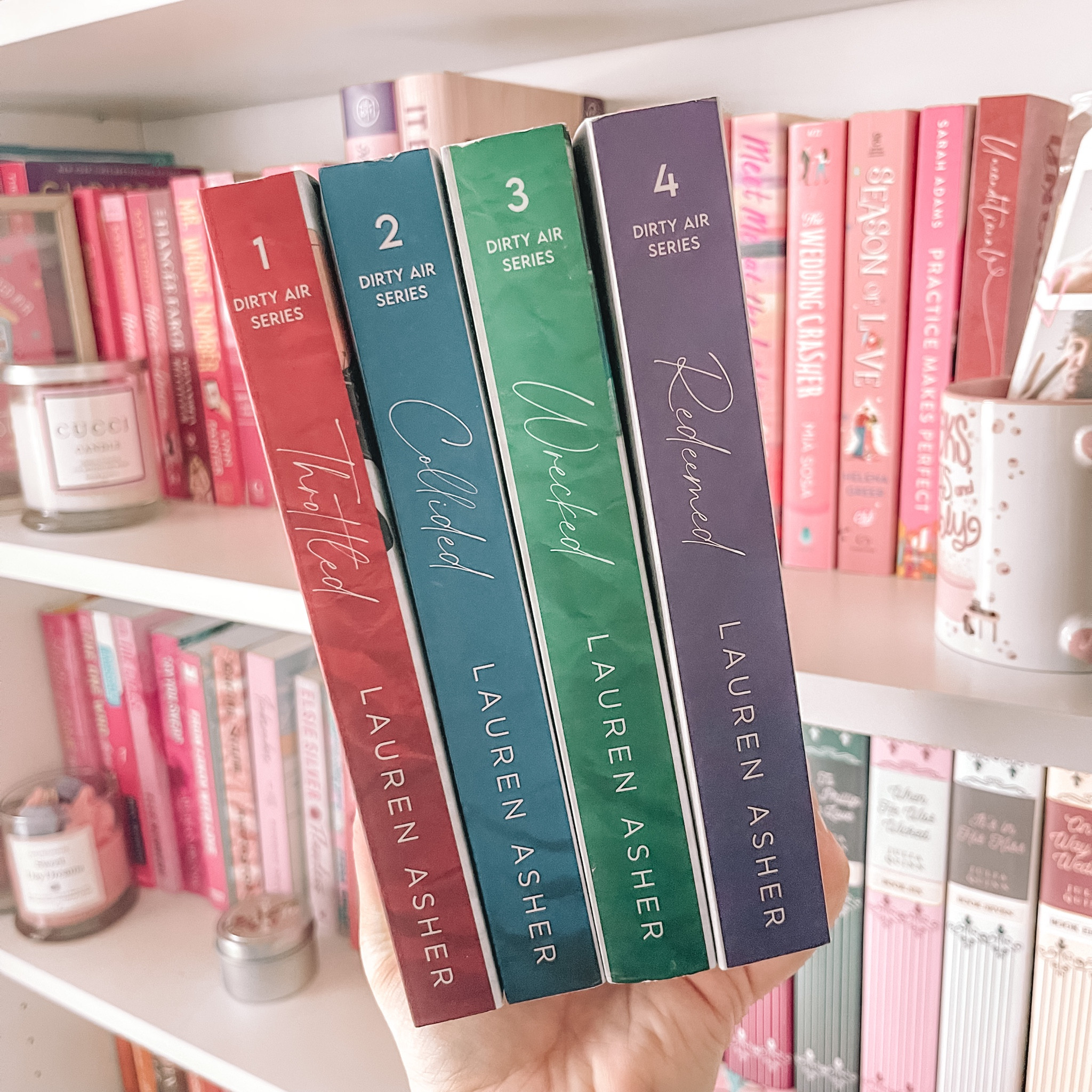 📚SATURDAY SERIES📚
I just just finished the Dirty Air series by @laurenasherauthor, and absolutely LOVED IT! 

I listened to the first three books on audiobook (free on @hoopladigital), and read the 4th book. 

Y’all just need to pick up these books. TRUST ME!!! I will forever be thinking of this series and recommending it to everyone. 🏎️

◾️Throttled ⭐️⭐️⭐️⭐️.5
(Maya and Noah)
◾️Collided ⭐️⭐️⭐️⭐️
(Sophie and Liam)
◾️Wrecked ⭐️⭐️⭐️⭐️⭐️
(Elena and Jax)
◾️Redeemed ⭐️⭐️⭐️⭐️⭐️
(Chloe and Santiago)

❓What is a series that you would recommend to someone? 
.
.
.
.

#tinalikesbooks #bookstagram #booksbooksbooks #bookstagrammer #booktok #bookinfluencer #bookfluencer #bookreviews #bookreviewer #romancebooklover #bookaesthetic #pinkaesthetic #LTKbooks #dirtyairseries #dirtyair #formula1 #formulaone #sportsromance #racingromance #spicyromance #spicyromancebooks #steamybooks #bookseries #series 

#LTKSale #LTKFind #LTKSeasonal