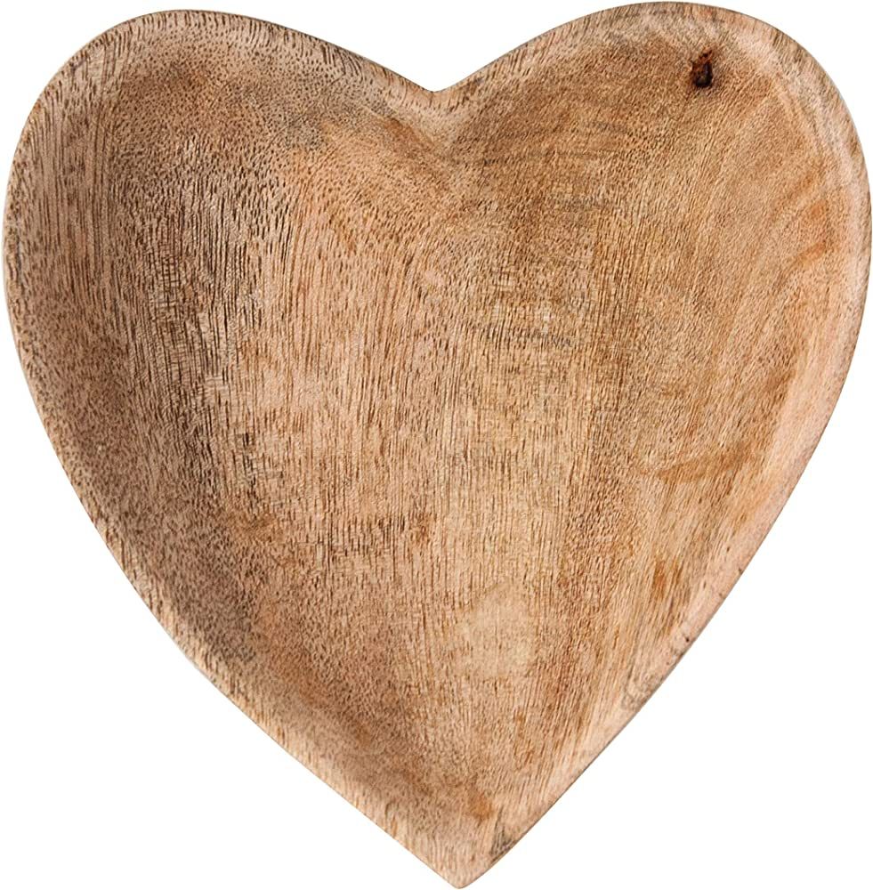 Bloomingville Mango Wood Heart Shaped Bowl Brown, 1 Count (Pack of 1) | Amazon (US)