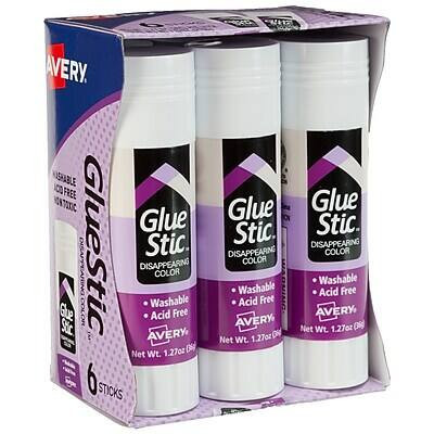 Avery - GlueStic Washable Glue Sticks, 6/Pack - Multicolor | Best Buy U.S.