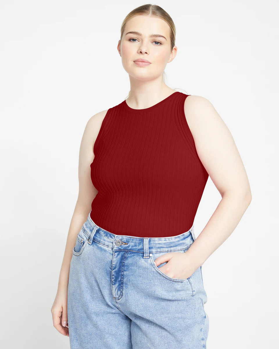 Knitted High Neck TankSangria | Universal Standard