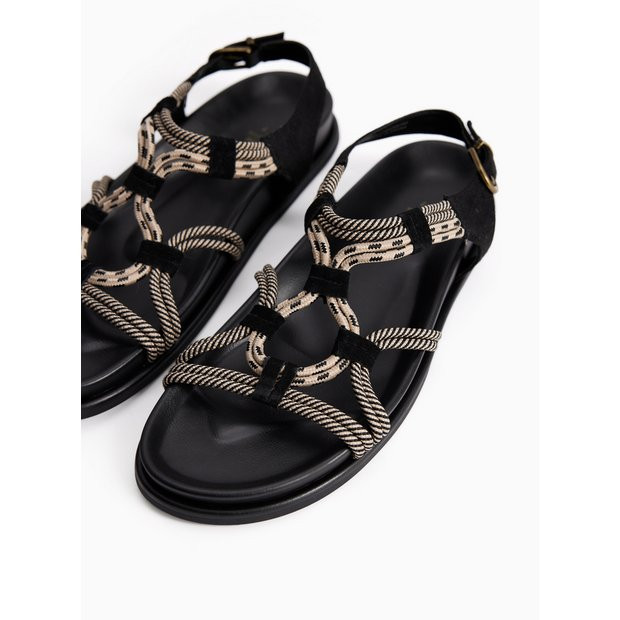 Buy Brown Rope Detail Strappy Sandals 3 | Sandals | Tu | Tu Clothing