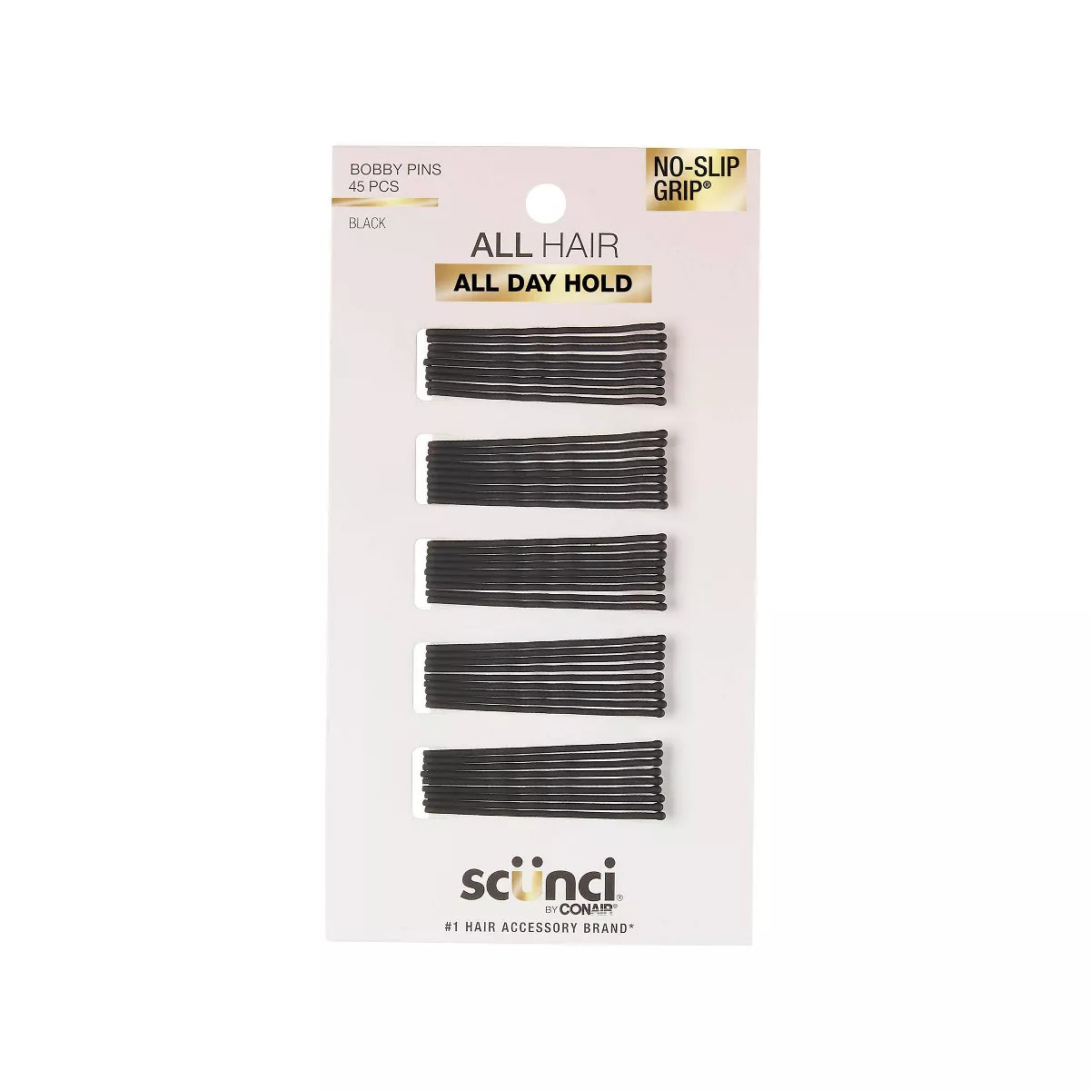 scünci No-Slip Grip Bobby Pins - Matte Black - All Hair - 45pcs | Target