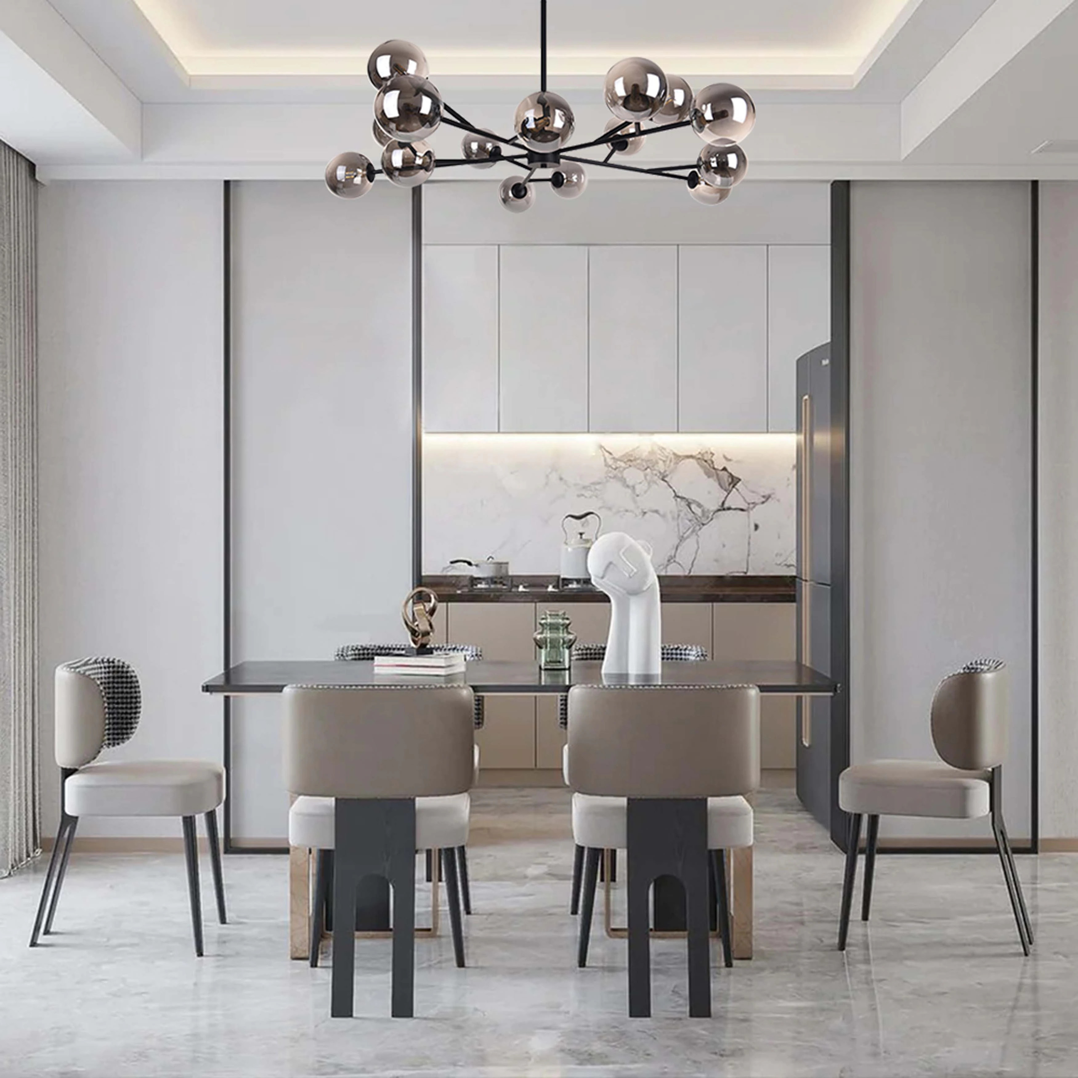 Modern Large Bubble Sputnik Chandelier in Black or Gold for Dining Room | Bed Bath & Beyond