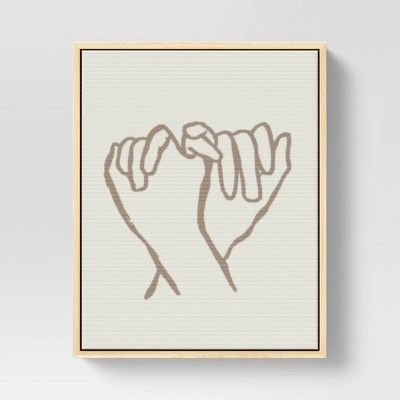 8" x 10" Pinky Promise Framed Wall Canvas - Threshold™ | Target