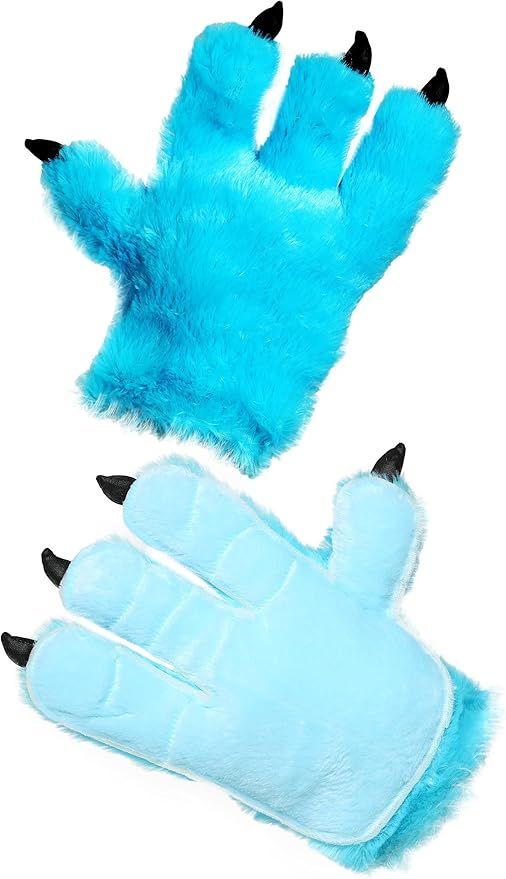 Fun Costumes Adult Blue Fur Monster Hands | Amazon (US)