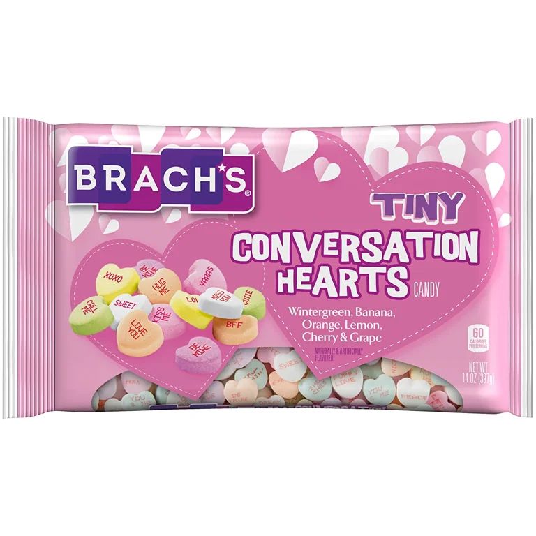 F Brach's Valentine's Tiny Conversation Hearts 5-oz. (2 Bags) | Walmart (US)