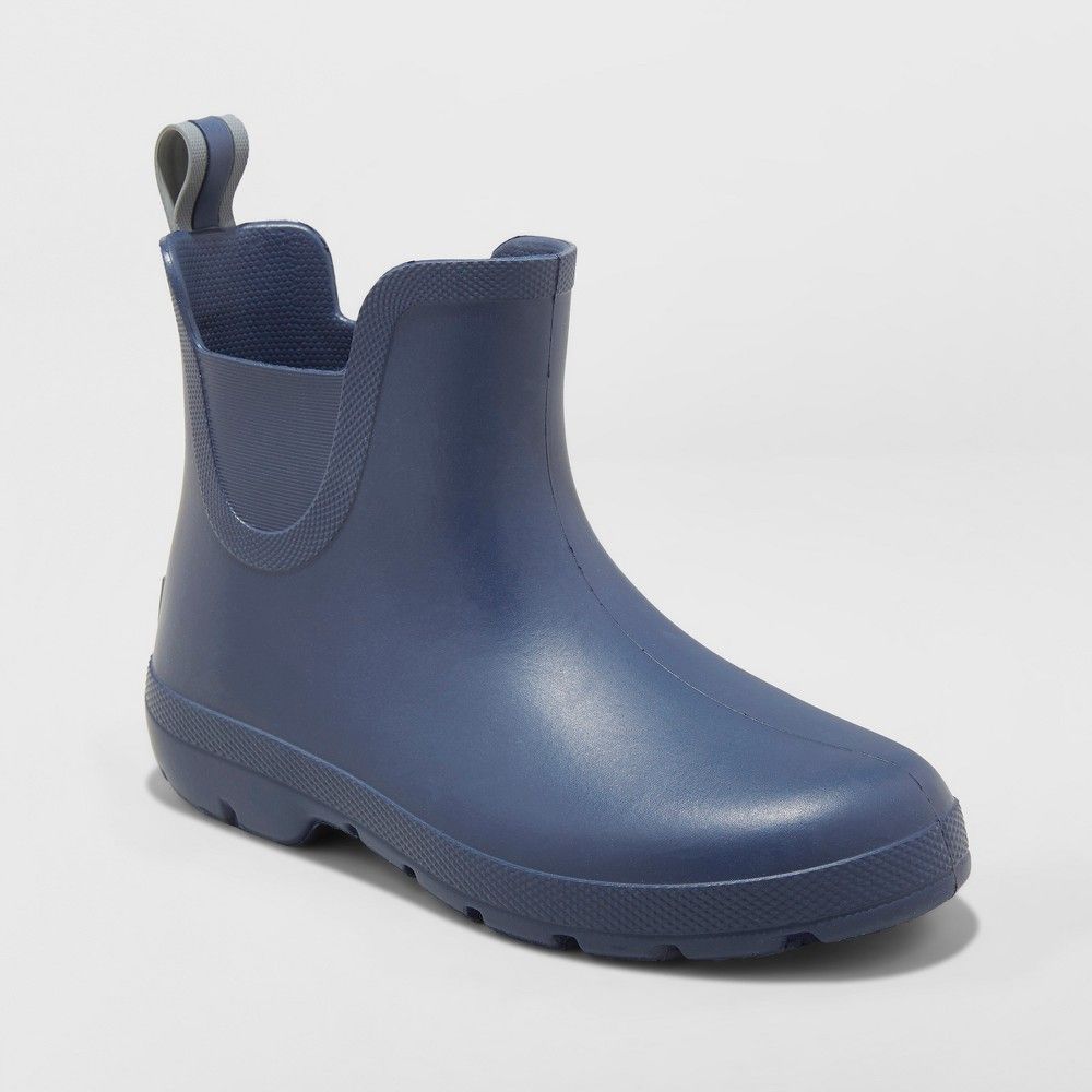 Women's Totes Cirrus Chelsea Short Rain Boots - Navy 11, Blue | Target