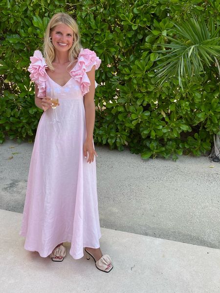 The best most fun vacation dress!!! I love this designer and everything she makes. This dress is perfect for a beach vacation but would also be great for a baby shower

Baby shower dress, bump friendly dresses, vacation style, vacation outfit , pink dress, pink maxi dress, linen dresses , dresses for Mexico , bachelorette trip dresses 

#LTKtravel #LTKstyletip #LTKbump
