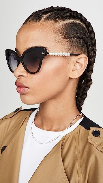 Imitation Pearl Embellished Sunglasses | Shopbop