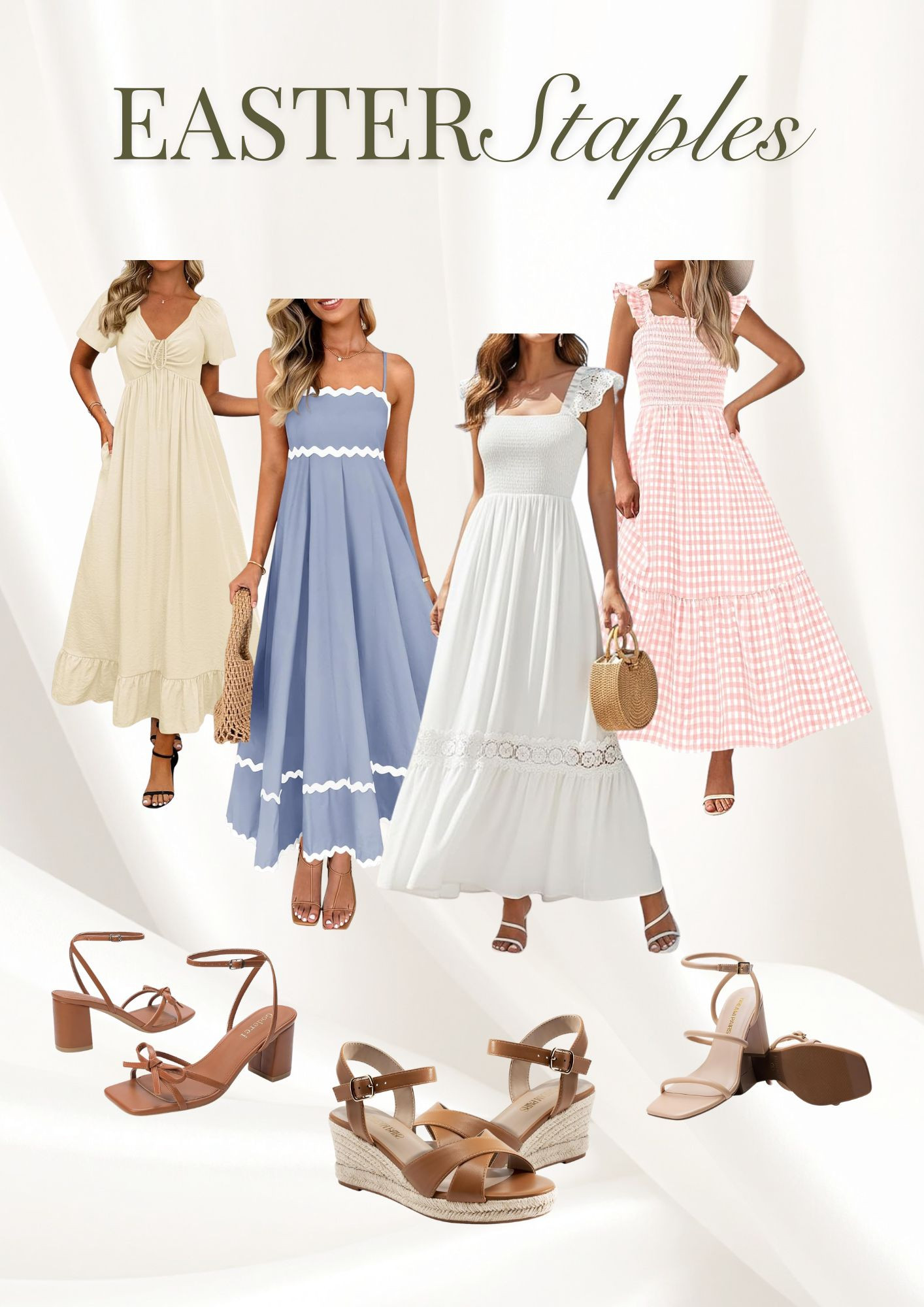 Last-Minute Easter Looks! 🌸

Still hunting for the perfect Easter outfit? Don’t stress! I’ve rounded up spring’s dreamiest dresses + shoes all in one place. From brunch to egg hunts, these breezy maxis and chic sandals will have you looking effortlessly put-together...... even if you’re shopping last minute! ✨

💛 Tap to shop now — your Easter outfit is just a click away! 

 #EasterOutfit #LastMinuteShopping #SpringStyle #LTKSpring #ShopTheLook #LTKgrwm #LTKootd #LTKSeasonal