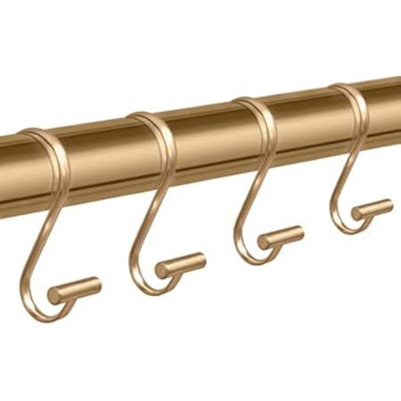 CHICTIE Gold Shower Curtain Hooks Rings,Brass Decorative Shower Curtain Rings for Bathroom Shower Ro | Amazon (US)