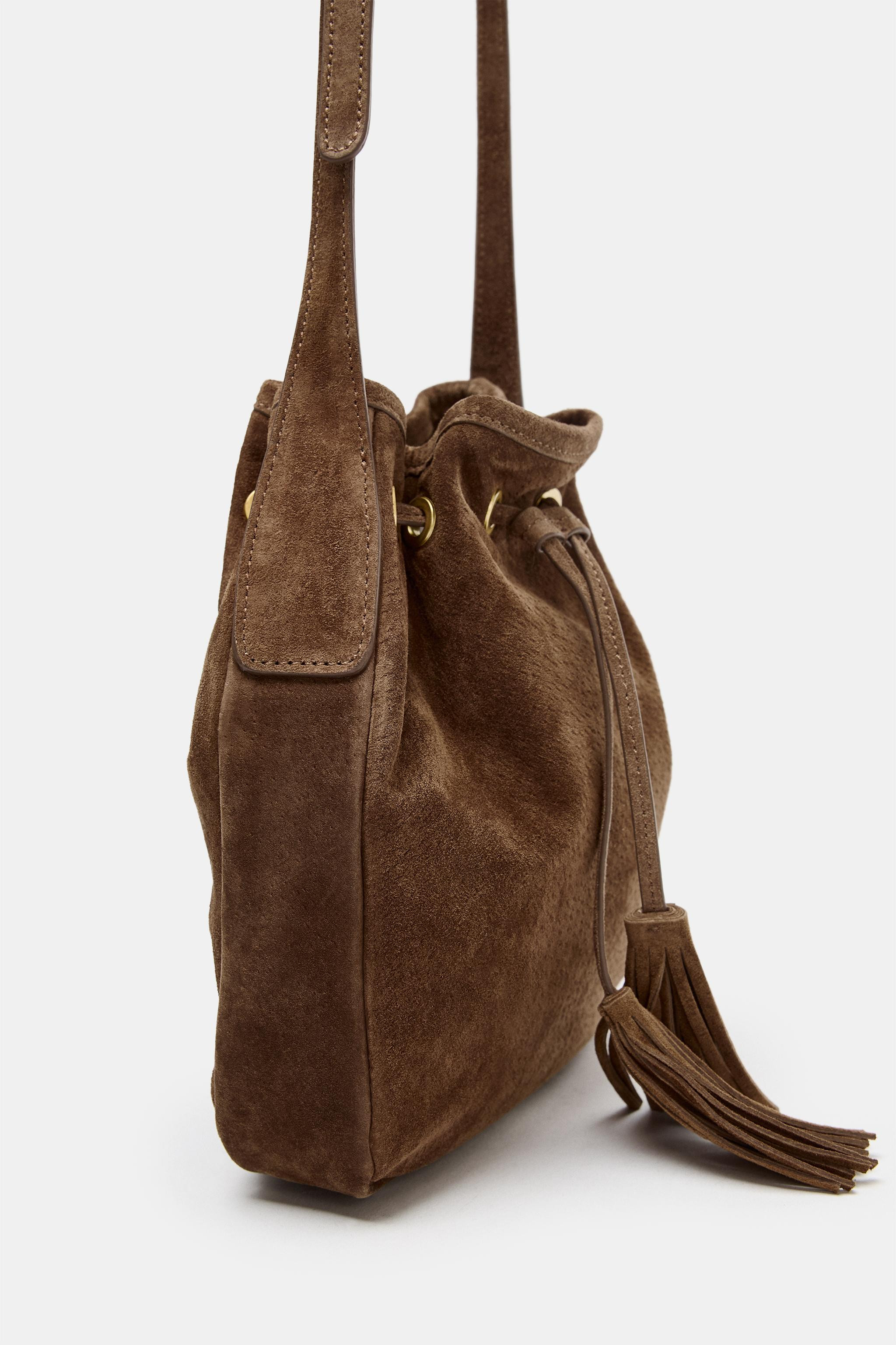 MINI GATHERED LEATHER CROSSBODY BAG | Zara US