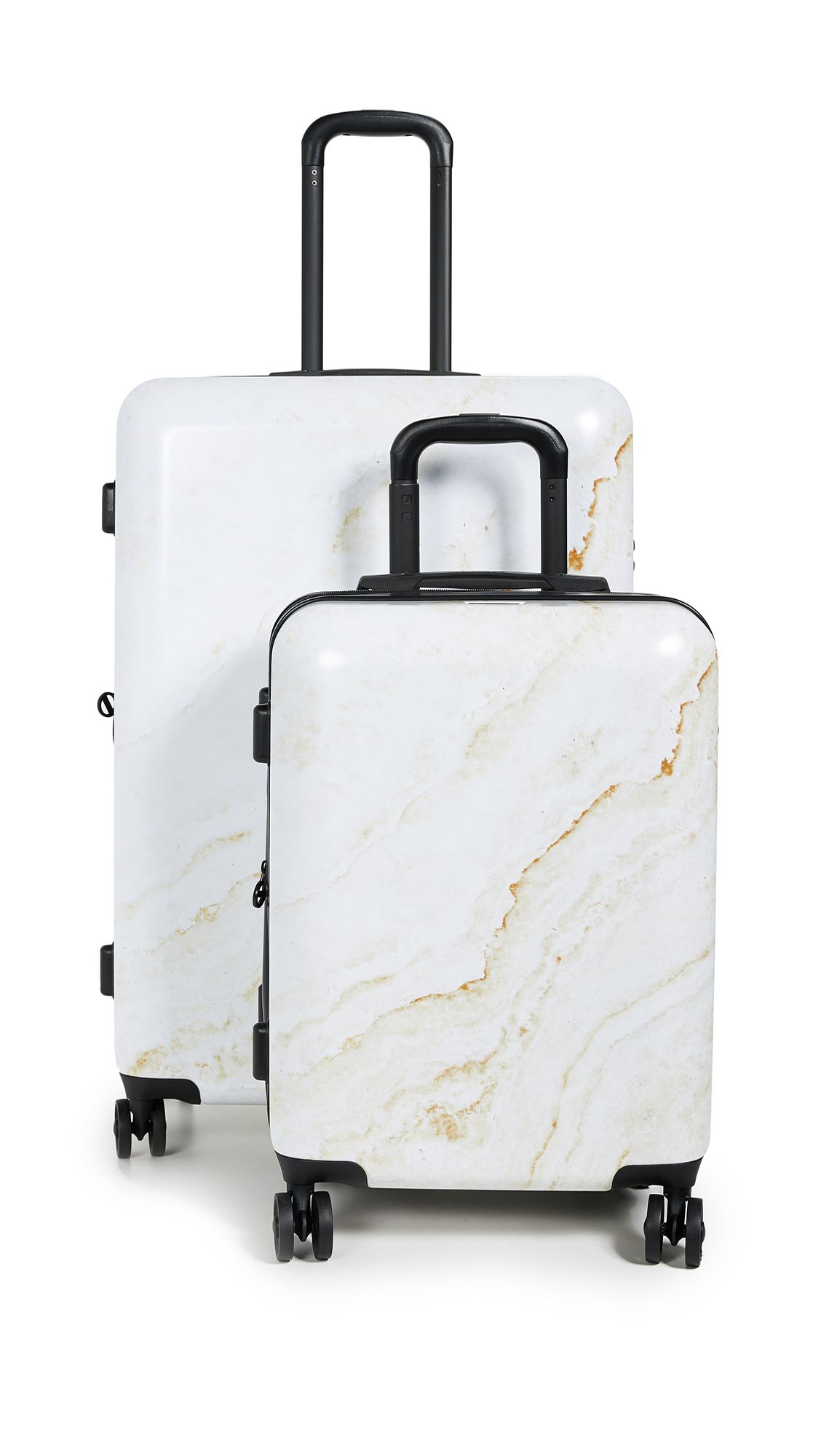 CALPAK Gold Marble Two Piece Suitcase Set | Shopbop