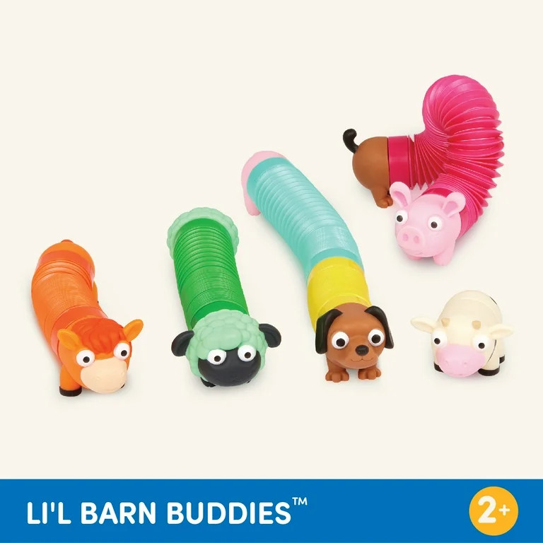 Battat Li'l Barn Buddies 5 Sensory Farm Animal Tubes, Toddler and Preschool Toys | Walmart (US)