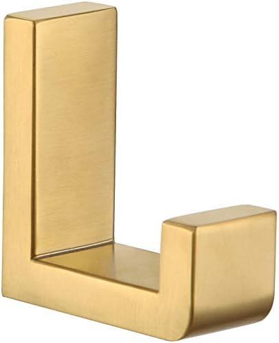 Angle Simple Robe Towel Hook Brushed Gold, SUS304 Stainless Steel Bath Towel Holder, Wide Utility... | Amazon (US)