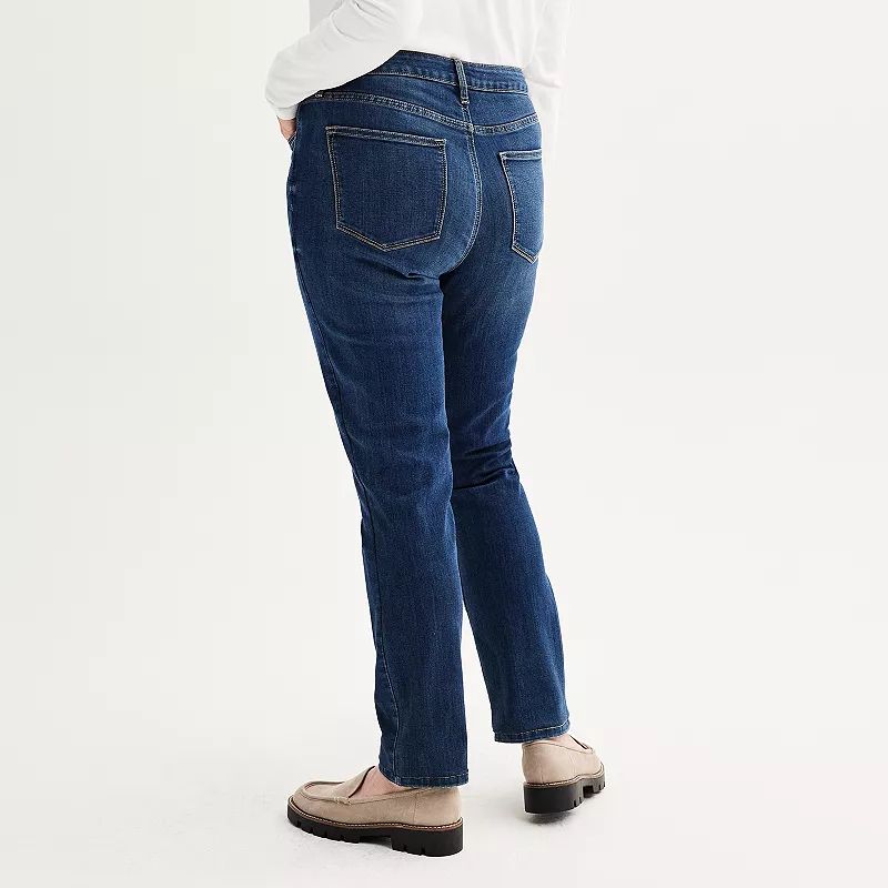 Women's Sonoma Goods For Life® Straight-Leg High-Waisted Curvy Jeans | Kohl's