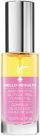 IT Cosmetics Hello Results Baby-Smooth Glycolic Acid Peel + Caring Face Oil with Argan Oil - 1.0 fl  | Amazon (US)