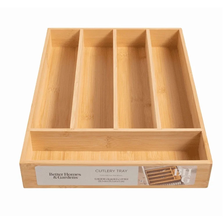 Better Homes & Gardens Essential Bamboo 13.98 in x 10.04 in x 1.97 in Kitchen Utensil Organizers | Walmart (US)