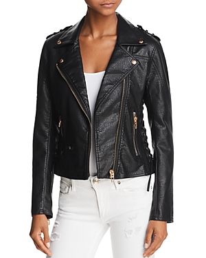 Blanknyc Lace-Up Faux Leather Moto Jacket - 100% Exclusive | Bloomingdale's (US)