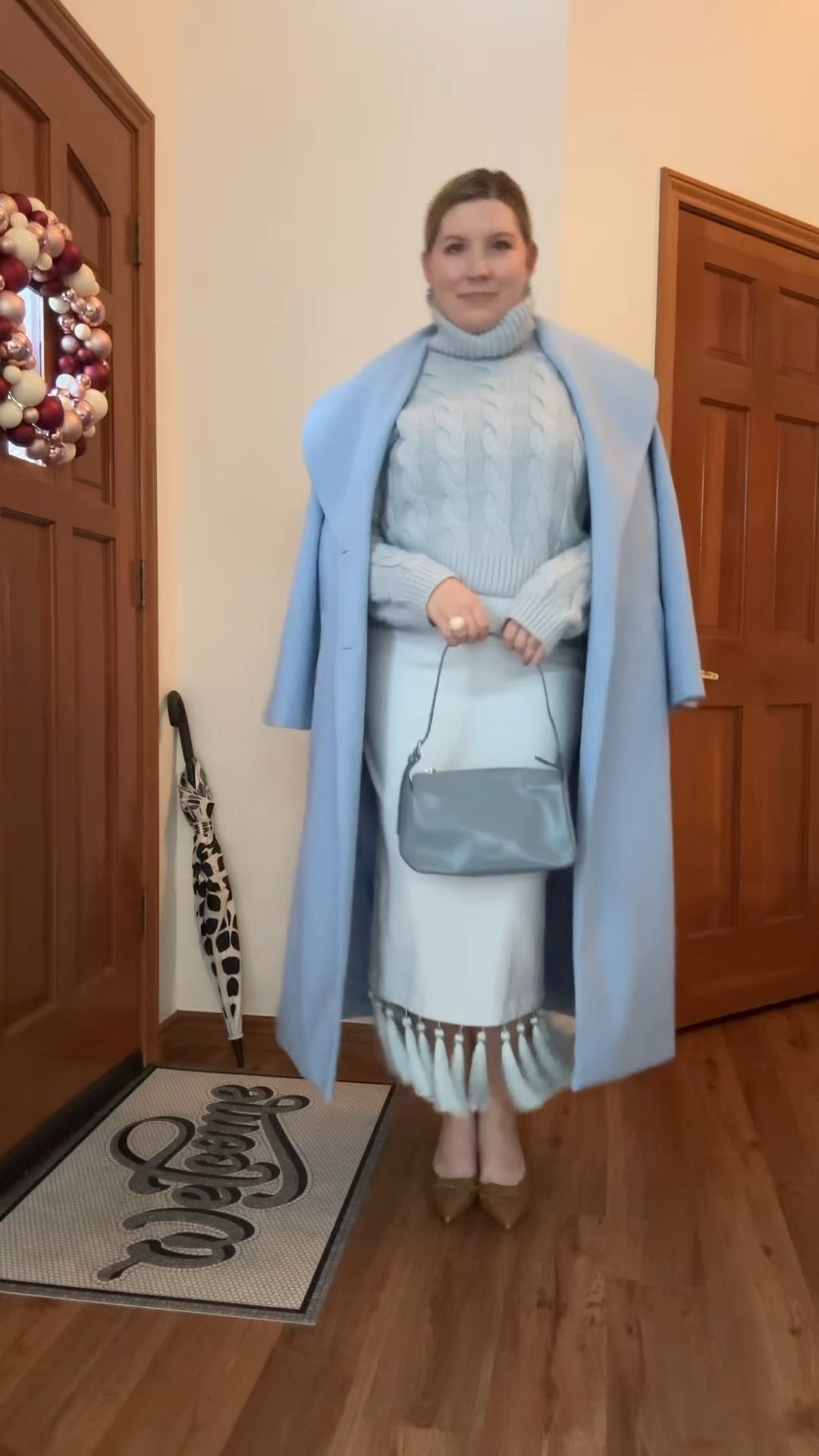 #RTRPartner

Mocktail Hour - Looks 1, 2 & 3 🍹 
A curated style series

1 bag, 3 looks. I rented this adorable blue bag and decided to include it in the first section of our new capsule! Don’t sleep on accessory rentals - you can get a TON of use out of them. Plus, they are a fantastic piece to try before you buy to make sure they actually work in your life.

In our final capsule of the year I am featuring some party-ready looks and alongside some of my favorite pieces of 2025 to close out 2025 in style!

Look 1 
Bag - APC Accessories (linked)
Sweater - Better Garmentt
Dress - Dillards (similar in other color linked)
Shoes - Dillards (linked)
Ring - Vintage J Crew
Coat - Hutch

Look 2 
Bag - APC Accessories (linked)
Dress - Mestiza (linked)
Tights - We Love Colors
Bracelet - Vintage J Crew
Shoes - Dillards (linked)
Earrings - Vintage Givenchy (linked)

Look 3
Bag - APC Accessories 
Skirt - Sachin & Babi
Turtleneck - Lauren Ralph Lauren (similar linked)
Shoes. Dillards (linked)
Necklace - Dillards (similar linked)
Belt - Kate Spade (secondhand linked)
Earrings - Lele Sadoughi
Bracelet - Rocksbox
Ring - Kate Spade 

Rent this adorable bag for yourself from Rent The Runway @renttherunway - linked on LTK!

#RTRMuse

#LTKSeasonal #LTKHoliday #LTKTall