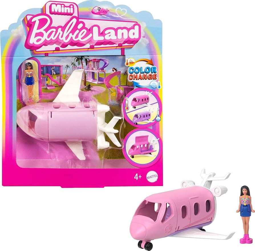 Barbie Mini BarbieLand Doll & Toy Vehicle Set, 1.5-inch Doll & DreamPlane with Working Doors & Co... | Amazon (US)
