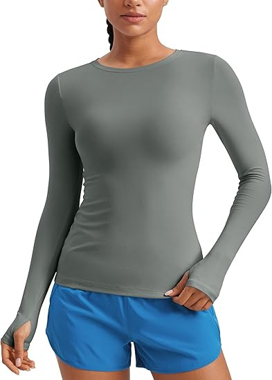 CRZ YOGA Womens Cloudweight Long Sleeve Workout Tops Lightweight Athletic Basic Shirts Soft Casua... | Amazon (US)